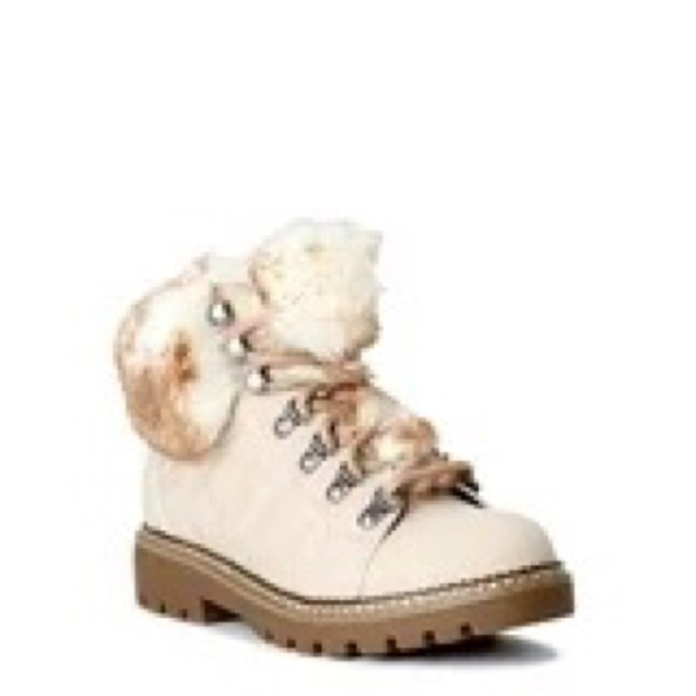 NIB Scoop NYC Fur Trim Quilted Hiker Boot New 11